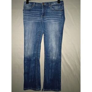 BKE Stella Boot Cut Jeans Womens 29x31 Blue Stretch Low Rise Dark Wash Denim